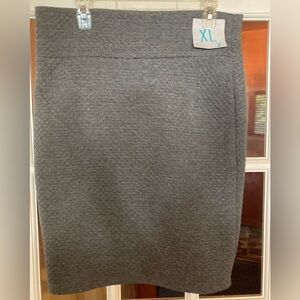LuLaRoe Gray Textured Skirt